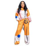 for Women 2021 Sweatsuits Two Piece Outfits Loose Sweatshirts Flared Pants Spring Fall Clothes Wholesale