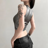 Spring 2024 New Women's Sexy Hottie Vertical Stripe Sleeve Sling Sling Small