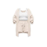 2025 New Knitted Plush Long-Sleeved Coat Vest Shorts Four-Piece Set + Three-Piece