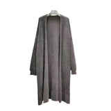 Waxy Knitted Sweater Cardigan Girls Autumn And Winter New Casual Loose Look Lazy Style Imitation Mink Velvet-Outfit