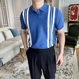 Striped Sleeves Loose Men's Summer Niche Retro-Tight Brand Casual Clip T-Shirt