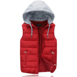 Vest Top Women Autumn Winter Hooded Vest Outerwear Thick Warm Sleeveless jacket Plus size 4XL waistcoat Men Women