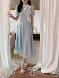 Bodycon Midi Dress for Women Elegant Casual Beach Evenning Party Dress Office Lady One Piece Dress Korean Summer