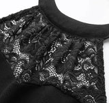 Vintage Halter Sleeveless Solid Lace Bow A-line Midi