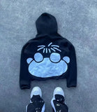 autumn and winter men fun pattern printed casual hoodie Harajuku Gothic style couple trendy sweatshirt streetwear 703-1-Outfit