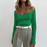 Collar Knitted Sweater New Solid-Color Bottoming Shirt For Women In Autumn And
