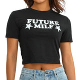 Women Goth Clothes y2k Crop Tops Summer 2024 T shirts Grunge 2000s Trashy Aesthetic Short Sleeve Tees Young Girls Streetwear-Outfit
