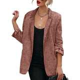 Loose Denim Cardigan Autumn And Winter New Style Suit Collar All-Match Casual Thin