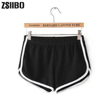 New Summer black grey sport Shorts Women Casual Shorts Workout Waistband Skinny Short drop
