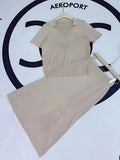 Free Shipping 2022 Women's Casual Knit Skirt Set Lapel Long Sleeve Turtleneck Short Knit Sweater & Split Midi Skirt 2-Piece