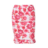 Floral Print Women 2 Piece Set Strap Camis Lace Up Cross Bandage High Waist Wide Leg Pants Elegant Party Club