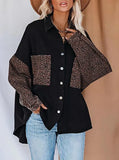 Leopard Print Long Sleeve Loose