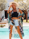 Women's New Holiday Beach Burqa Chiffin Print Cardigan Shawl Shawl