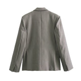 Double-Breasted Suit Jacket 2208425 Blended Straight Trousers 2202425 Suit-Outfit
