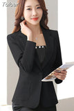 Solid Color Elegant Red Blazer Women Jacket England Style Slim Fit Long Sleeve Outerwear Notched Collar Single Button