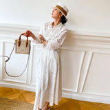 Spring Dress Women's Design Sense French Small Fragrant Heavy Industry Embroidery Quality Women's White Temperament Commuting