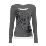 Prints Two Basic Long-Sleeved Hottie Bottom T-Shirt Top 2025 New
