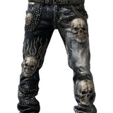 Women's Jeans Women's Trousers Color Flowers 3D Three-Dimensional Printed
