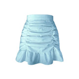 Mujer Moda 2021 High Waist Floral A-Line Skirts Women Summer Korean Sexy Short Kawaii Mini Skirt Woman