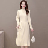 Lady Mink Cashmere Dress Long Women's Autumn Winter 2021 New Fashion Temperament Slim Waist Foreign Style Fur Skirt