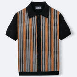 Men's Men's Casual Striped Jacket T-Shirt Short-Sleeved Knitwear POLO Shirt