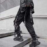 National Fashion Trousers Men's Loose Ribbon Nine Division Of Clothing Men's Korean Version Of Chao Brand Hippy Hallon Leggings-Outfit