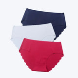 3 pcs/lot ! Seamless Panties Women Solid Sexy Underwear Mid Waist Briefs M to