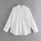 New Pocket Pendent Loose Shirt Elastic Waist Pant Suit-Outfit