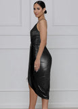 Sexy Strap Metallic Irregular Party