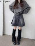 Denim Skirt for Women High Waist A-line Jupe Fashion Casual Saia 2023 Faldas Mujer De Moda Korean Summer Mini Skirts-Outfit