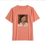 Aesthetic Printed Short Sleeve T Shirts Women 2021 Summer Chic Fashion Loose Tees Gothic Graphic Casual Female
