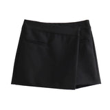 Women's Clothing INS Burst Asymmetrical Solid-Color Fashion Skirts
