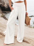 New Spring Women's Casual Cotton Lint Comfortable Mid-Rise Trousers