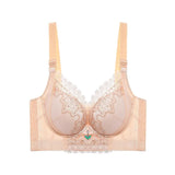 Plus Size Bras For Women Lace Embroidery Bra No Wire Lingerie Sexy Womens