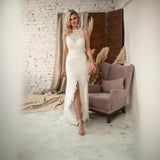 2025 Women's Sleeveless Hanging Neck Lace Dress