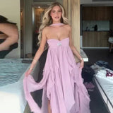 Summer New Women's Sexy Hanging Neck Irregular Dress Dress Dress Dress