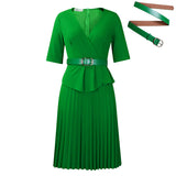 Women's 2025 New Fashion Plus-Size Temperament Tongle V-Neck Pressure Folding African