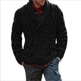 Toloer New Men's V-Neck Double Breasted Thick Knit Cardigan