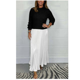 2025 New Women's Fashion Elegant Round-Neck Dress 100-Folded