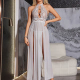 Sex Lingerie Pyjamas Suit Sexy Transparent Lace-Back Sleeping