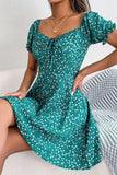 Floral Drawstring A-Line