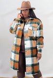 Casual Plaid Turndown Collar Long Sleeve Loose Blouse