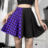 Dark Girl Is A Hit Color Thousand Bird Plaid Spliced Skirt 2023 Spring Sexy High Waist Half-Outfit