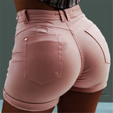 Shorts Women Summer High Waist Jeans Fashion Woman Skinny Short Pants Sexy Ladies Casual Washed Denim