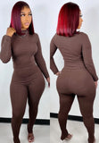 Casual Basic Ribbed Fitting Top and Pants