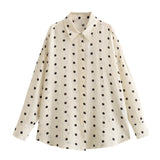 New Wave Spot Printed Loose Casual Shirt 8741251-Outfit
