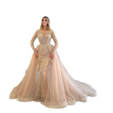 New Women's Dress Temperament Tail French Simple Sprinkling Gold Court Screen