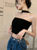 Girls Take Pictures Of Thin And Beautiful Women In The Wind Hanging Neck Small Sling Vest Women In The Summer New Outer Wear