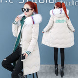 Jacket Hooded Winter Jacket Women Parkas 2021 New Women's Jacket Fur Collar Outerwear Female Plus Size 3XL Cotton
