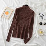 Warm Slim Cashmere Sweater Knitted Tops Autumn Winter Pullover Turtleneck Women Sweaters Jumper Solid Soft Pull Femme